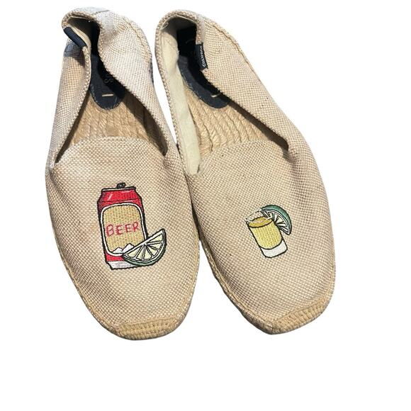 Soludos Mens Beer Shot Smoking Slippers Shoes Espadrille Loafer Slip On - Picture 1 of 6